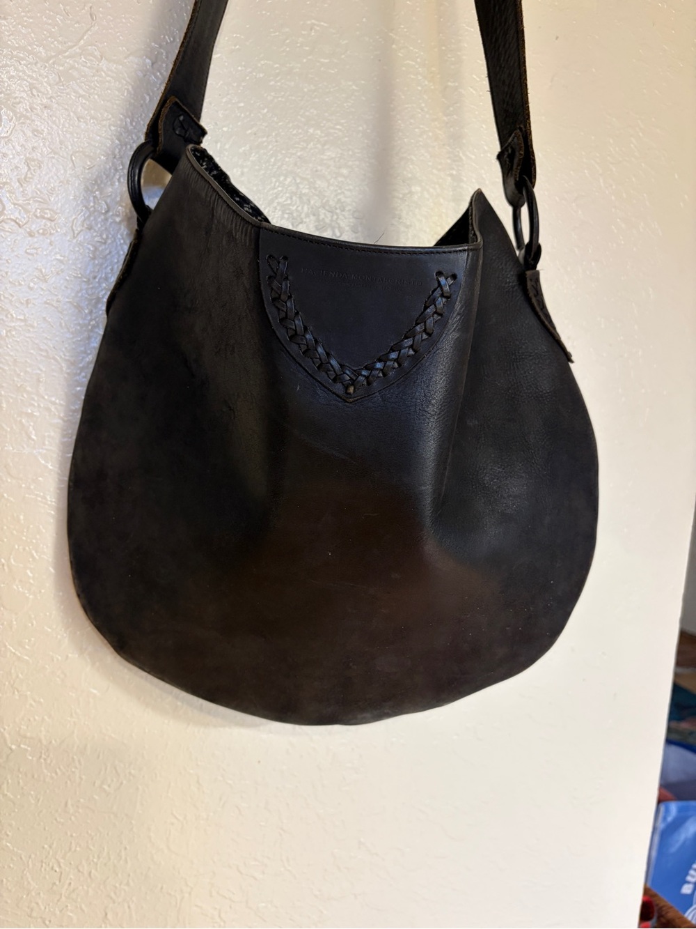 Hand Crafted Genuine Leather Chocolate Brow Crossbody Hobo Bag - Picture 13 of 13